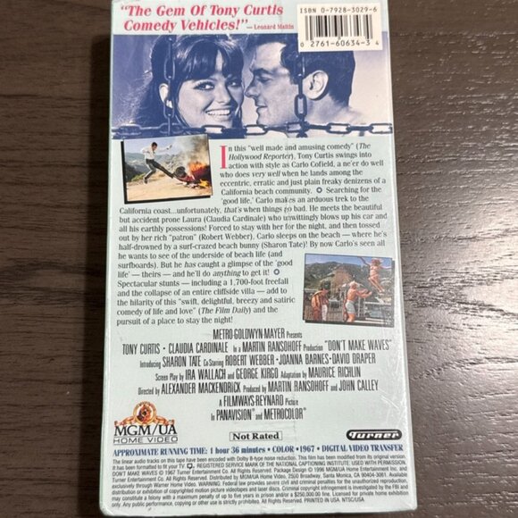 RARE‎ SEALED 1967 DON’T MAKE WAVES VHS SHARON TATE - Picture 2 of 6